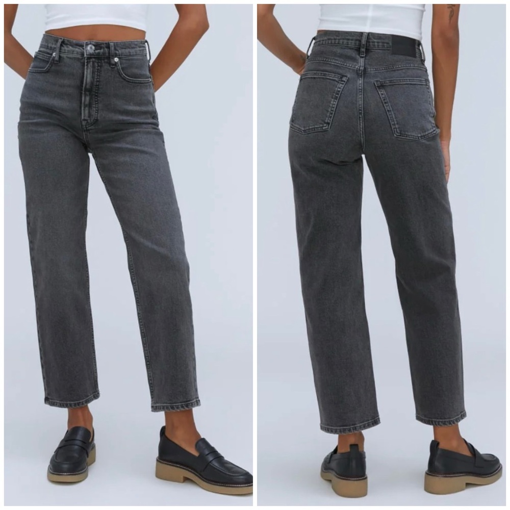 Everlane Women's Straight Leg Jeans - Dark Gray